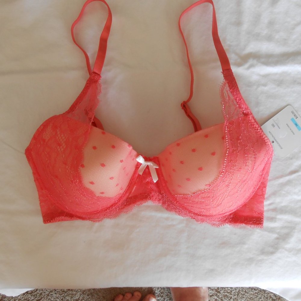 NWT Jessica Simpson Lace  Polka Dot Padded Bra